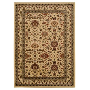 5'x7' Elegance Zeigler Rug Off White - Linon: Traditional Floral Area Rug, Low Pile, Indoor Use, Machine Made - 1 of 4