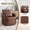 CAVINAS 360 Degree Swivel Barrel Chair Comfy Round Accent Sofa Chair Lounge Chair for Living Room - 4 of 4