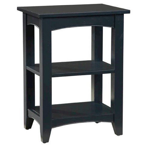 Relaxdays Side Table, C-shape, Two Shelves, H x W x D: approx. 58.5 x 47.5