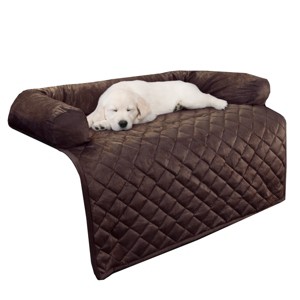 Pet Adobe Pet Cover Furniture Protector With Bolster - 35" x 35", Brown - 1 of 4
