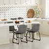 Gikpal Barstools, Counter Height Bar Stools with Back, Modern PU Leather Armless Chairs with Footrest and Metal Legs, for Kitchen Living Room Pub - 3 of 4