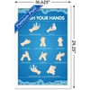 Trends International Wash Your Hands Framed Wall Poster Prints - 3 of 4