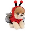 GUND Itty Bitty Boo Ladybug Plush Dog – 5" Collectible Pomeranian in Red & Black Outfit with Tutu, Wings, and Removable Hood - 3 of 4