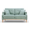 NicBex Modern Waterproof Fabric Loveseat Sofa with 2 Back Pillows & USB Port,Button Tufted Design,2-Seater Couch for Living Room - 3 of 4