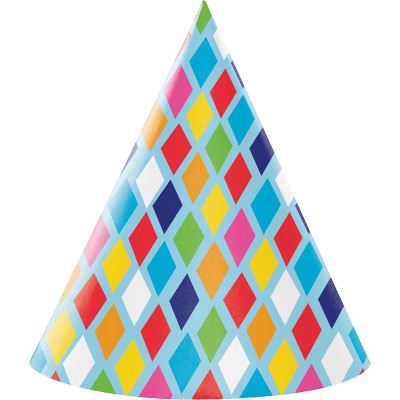 24ct Bright Birthday Party Hats