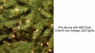 6.5ft Green Fir Artificial Christmas Tree with Dual Color LED Lights