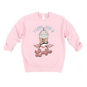 Simply Sage Market Women's Graphic Sweatshirt I Love You A Latte - 1 of 3