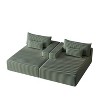 NicBex Couches for Living Room 102" Oversized Sectional Lounge Chaise Flexible Combinations Cloud Plush Loveseat with Reclining Sofa Bed, Grey - 2 of 4