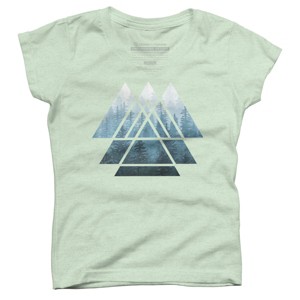 Girl's Design By Humans Misty Forest Sacred Geometry By Maryedenoa T-Shirt - 1 of 3
