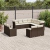 vidaXL Patio Sofa Set Brown PE Rattan 94.1 x 94.1 x 27.2 in - 2 of 4