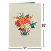 Paper Love 3D Boho Pop Up Flower Bouquet Card, with Detachable Forever Flowers Keepsake, For Fall, Holidays, All Occasions | Oversized 10" x 7" Cover - 2 of 4