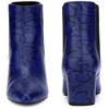 BLISSFUL STEP Snake Print Boots Pointed Toe Chunky Heels Ankle Boots for Women - 2 of 4