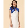 INSPIRE CHIC Women's Lace Stand Collar Pearl Button Short Sleeve Cropped Shrug - 3 of 4