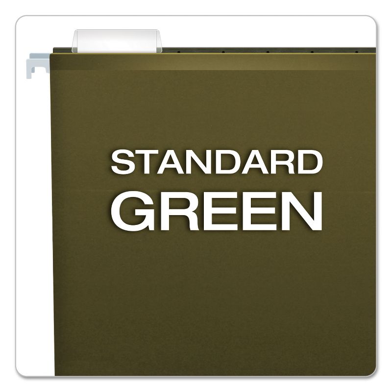 Pendaflex Reinforced 1" Extra Capacity Hanging Folders Letter Standard Green 25/Box 4152X1, 3 of 8
