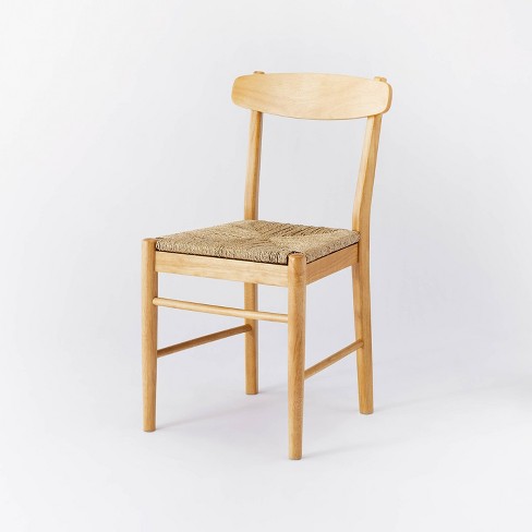 Logan Wood Dining Chair With Woven Seat Natural Threshold Designed With Studio Mcgee Target