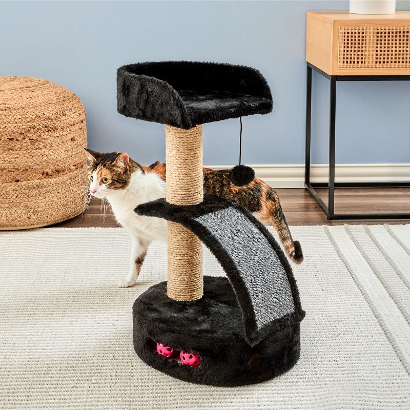 Two by Two Memphis - Black Scratching Post Cat Furniture - 13.8 in. Tall, 2 of 17