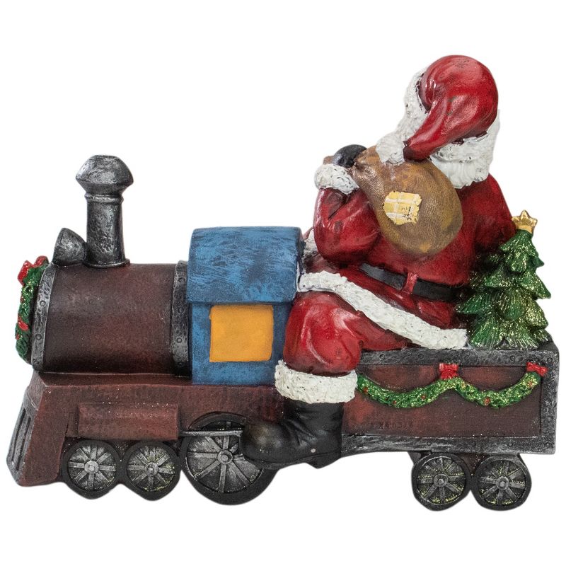 Northlight 14" Red and Blue Santa on a Train Christmas Tabletop Decoration, 3 of 5
