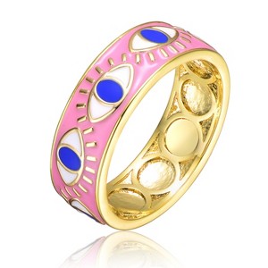 Guili 14K Gold-Plated Emerald CZ Serpent Ring, a coiled bypass design symbolizing mystery and power. Available in Sizes 6, 7, and 8. - 1 of 3