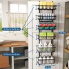 SUGIFT Over-the-Door Pantry Organizer 6-Tier Adjustable Metal Storage Rack with Snap-On Baskets & Sticky Trays - 3 of 4
