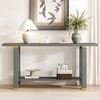 NicBex Modern Minimalist Console Table with Storage & Metal Accents,Entryway Table Foyer Tables for Hallway,Living Room,Corridor - 2 of 4