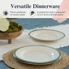 Portmeirion Potter's Brushstroke Dinner Plate, Set of 4, 10.5" Earthenware Stackable Plates with Brushstroke Rim, Ideal Modern Dinnerware - Green - 3 of 4