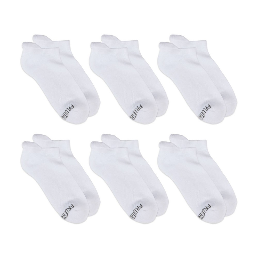 Fruit of the Loom Women's 6pk Everyday Ankle Socks - White 4-10