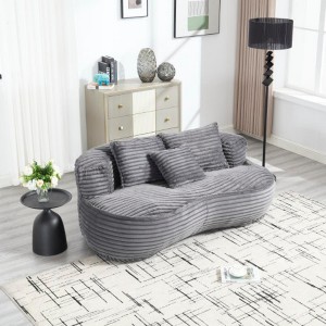 MOONMISS Durable Comfort Lounger High Back Bean Bag Chair Couch, Accent Floor Soft Lounge Chair - 1 of 4