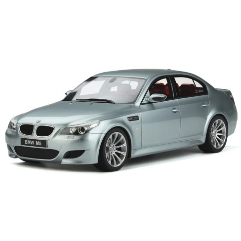 2008 BMW M5 E60 Phase 2 Silverstone Gray Metallic with Red Interior Limited  Edition to 4000 pieces 1/18 Model Car by Otto Mobile