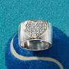 Ross-Simons 0.50 ct. t.w. Pave Diamond Heart Ring in Sterling Silver With 14kt Yellow Gold - 4 of 4