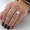 Pompeii3 H/VS 2.05Ct Certified Platinum Solitaire Oval Lab Created Diamond Engagement Ring - Size 7 - 3 of 4