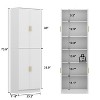 Famapy White 6-Shelf Kitchen Pantry Cabinet Multi-Space Storage Cabinet Tall Shelf Adjustable Compartments - 4 of 4