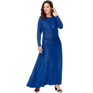 Jessica London Women's Plus Size 2-Piece Dolman Sleeve Skirt Set - 1 of 4