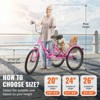 VEVOR Folding Adult Tricycle, 26-Inch Adult Folding Trikes, Carbon Steel 3 Wheel Cruiser Bike with Large Basket & Adjustable Seat - 3 of 4