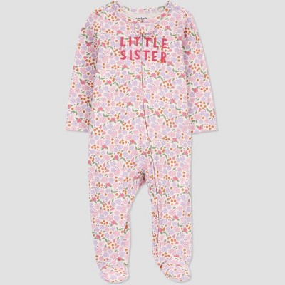 Image of Carter's Just One You® Baby Girls' Floral Little Sister Sleep N' Play - Pink Newborn