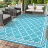 Outdoor Modern Erasable Carpet for Garden Backyard Portable Lightweight Plastic Straw Rug for Camping Stripe Plaid Picnic Mat - 4 of 4