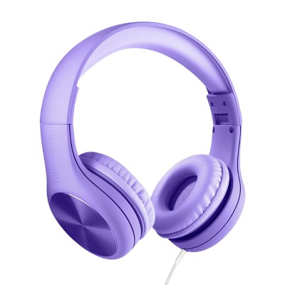 purple headphones
