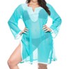 LA LEELA Women's Summer Vacation Beachwear Short Mini Beach Dress Bathing Suits Swimwear Swimsuit Cover Ups - 4 of 4