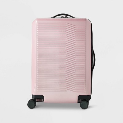 light pink carry on luggage