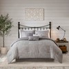 7Pcs Comforter Set, Modern Solid Bedding Set, Microfiber Bed Comforter - 2 of 4