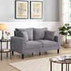 57'' Upholstered Wooden Frame 2-Seater Loveseat Sofa with High Resilience Cushions - 2 of 4