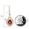 Vintage Red Gemstone Earrings for Special Occasions - 3 of 4