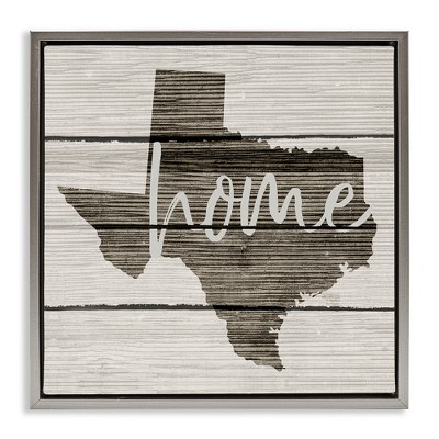 Stupell Industries Texas Rustic Typography Map, 18" x 18"