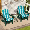 Crestlive Products Adirondack Chair Cushion 50 inch Thickening Waterproof Fade Resistant Blue and white stripes - 2 of 4