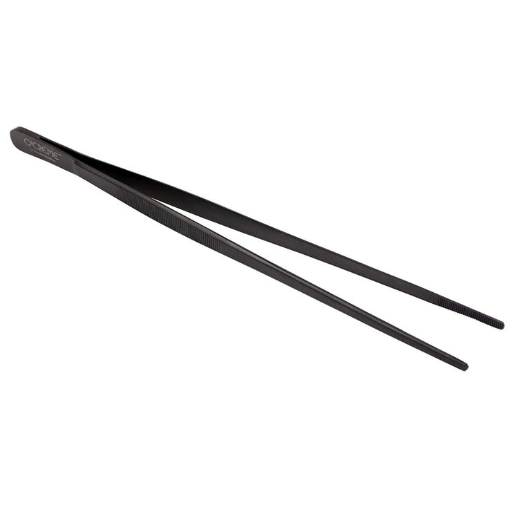 O'Creme Stainless Steel Precision Kitchen Tweezer Tongs with Serrated Tips for Gripping