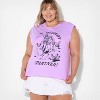 Pride Adult Muscle Cutoff 'Howdy Partner' Tank Top - Violet - 3 of 3