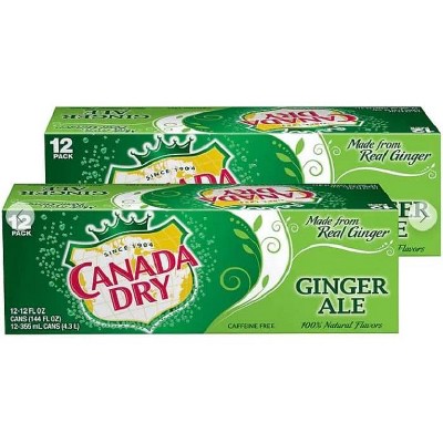 Canada Dry Ginger Ale Soda - 12 Oz Can (Pack of 24)