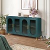 60'' Arched Glass Door Storage Cabinet with Adjustable Shelves,Accent Sideboard for Entryway or Living Room-Baofuwish - 3 of 4