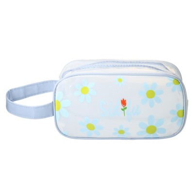 Unique Bargains Durable Cosmetic Bag Blue 1 Pc
