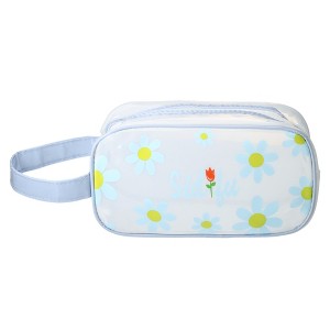 Unique Bargains Durable Cosmetic Bag Blue 1 Pc - 1 of 4