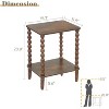 Side Table, Small End Table with Storage Shelf, 2-Tier Small Coffee Tables Living Room - 3 of 4